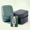 Leder Uhrenbox Reißverschluss Uhren-Displaybox Herren Armbanduhr Wasserdichte Organizer-Box Reise Tragbare Uhren Aufbewahrungsboxen