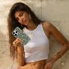 Small Green Flower Pattern Phone Case for IPhone 16 15 14 13 12 11 X XS XR XSMAX 7 8 Pro Max Plus Double-layer Back Cover