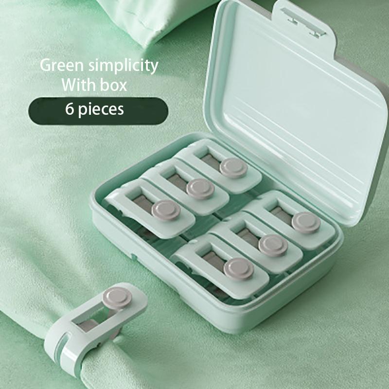 6 Pieces Of Non-slip Quilt Bed Sheet Clip Clothespin Needle-free Quilt Holder Plastic Blanket Fastener Jacket Holder Sleep Guard