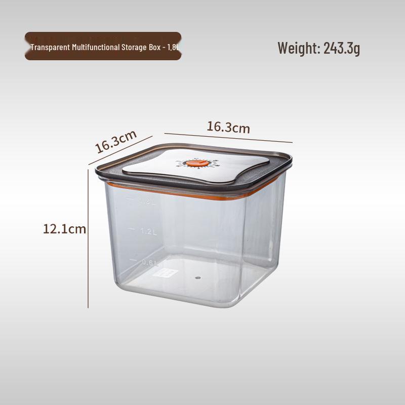 Clear Plastic Kitchen Storage Jar for Cereal and Grains