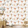 Joyful Wild Animals Wallpaper for Living Room and Bedroom 50x1000
