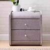Modern Fabric Upholstered Nightstand with Lock - Slim Bedside Table & Storage Cabinet for Studio Apartments & Small Spaces