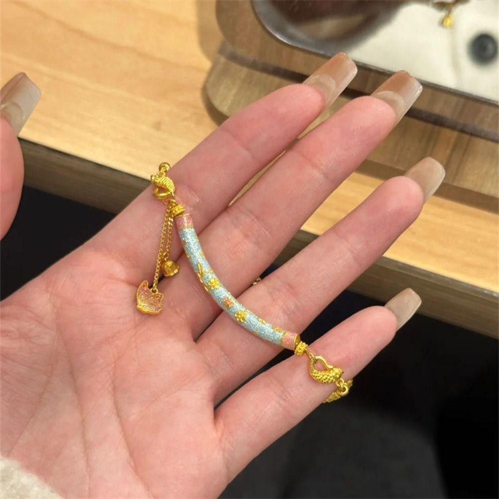 Exquisite Charm New Chinese Style Bracelet Jewelry Accessories Enamel Hand Ring  Gift