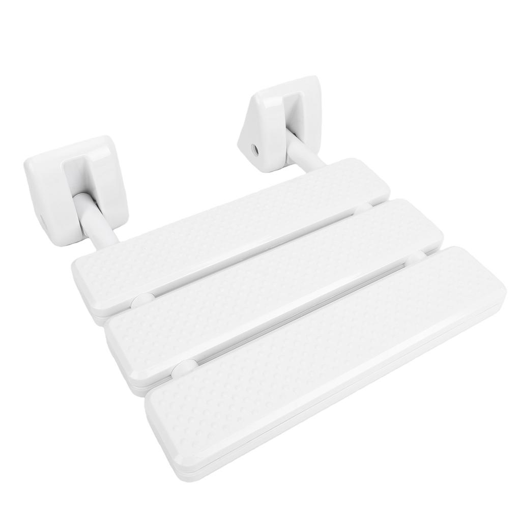 Folding Shower Seat Non Slip Safety Wall Mounted Fold Down Shower Bench for Bathroom White