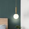 Melkekule Lysekrone Belysning Moderne LED Glass Pendellampe Messing Soverom Spisestue Trapper Tak Hengende Lampe Lysekroner Romdekor