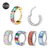 1.2mm Rainbow Inlaid F136 Titanium Alloy Nose Ring, Fashion Lip Earring Ear Cartilage Stud Piercing