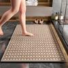 Chenille Woven Bath Mat Rug - Ultra Absorbent & Quick-Drying, Non-Slip Rubber Backing, Soft Breathable, Safe Odorless Design