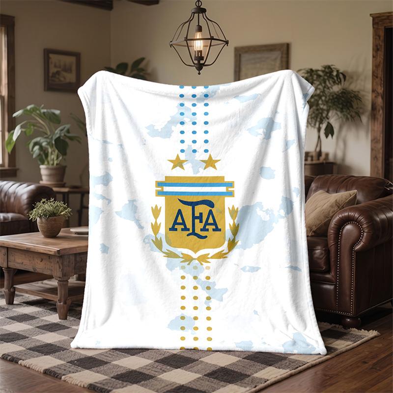 Argentina national football team Print Flannel Blanket Soft Warm Sofa Bed Throw Blanket For Home Office Bedroom