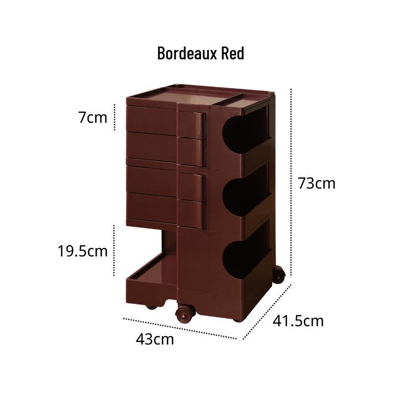 Nordic Rotating Multi-Layer Storage Cabinet: Versatile Makeup, Bedside, or Snack Organizer