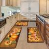 1Pcs Anti Fatigue Kitchen Rugs Autumn Pumpkin Print Waterproof Non-Slip Thick Cushioned Kitchen Mat Heavy Duty Comfort Standing Mat for Kitchen
