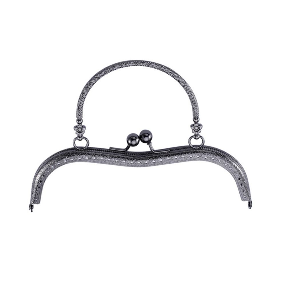 Vintage rám peněženky Kiss spona Kovový rám peněženky Mini bag spony s rukojetí Příslušenství k tašce