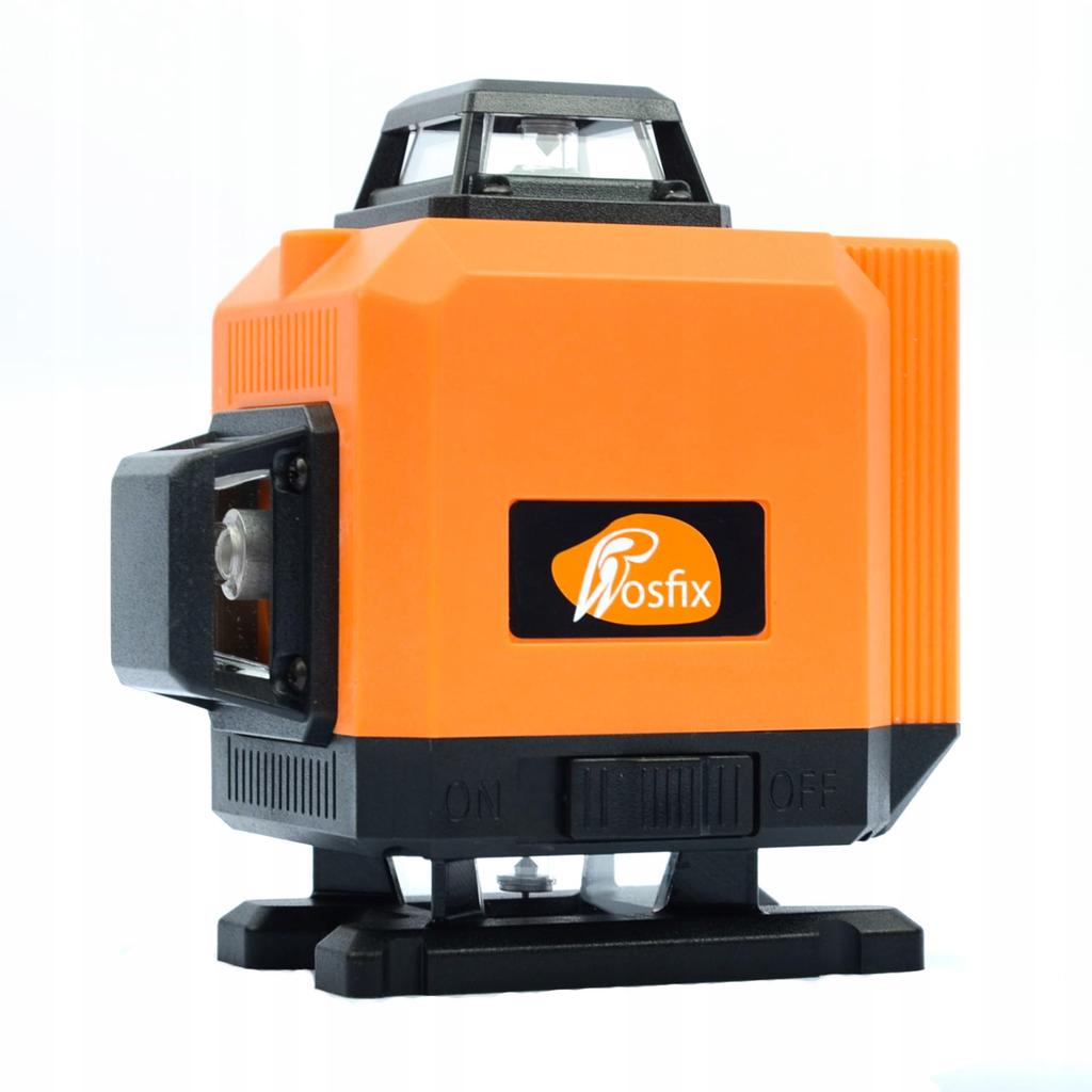 Rosfix Poziomica Laserowa Orange Tiger ROT16L – 16 Linii Laserowych | Statyw 43–120 cm | Okulary Ochronne i Zielona Tarcza
