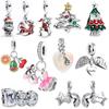 925 Silver,Christmas Tree Beads,Santa Claus Pendant,European Original Bracelet, DIY Accessories,Exquisite Jewelry