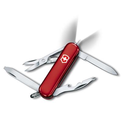 VICTORINOX Midnight Manager Red Swiss Army Knife Multifunctional Knife Camping Outdoor Magnetic Phillips Screwdriver LED Light Ballpoint Pen Included