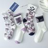 Roliga Herrstrumpor Glada Nya Mode Ins Stil Strumpor För Kvinnor Och Män Hip Hop Harajuku Tecknad Fotboll Bomullsstrumpor