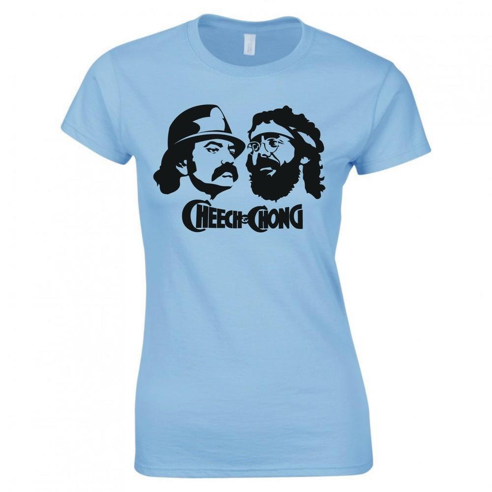 Inspired By Cheech Chong Faces Skinny Fit TShirt S
