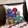 Anime RRainbow FFriends Kissenbezug Wendebezug Weich Langlebig Kissenbezug Zuhause Auto Mehrzweckgebrauch für täglichen Komfort