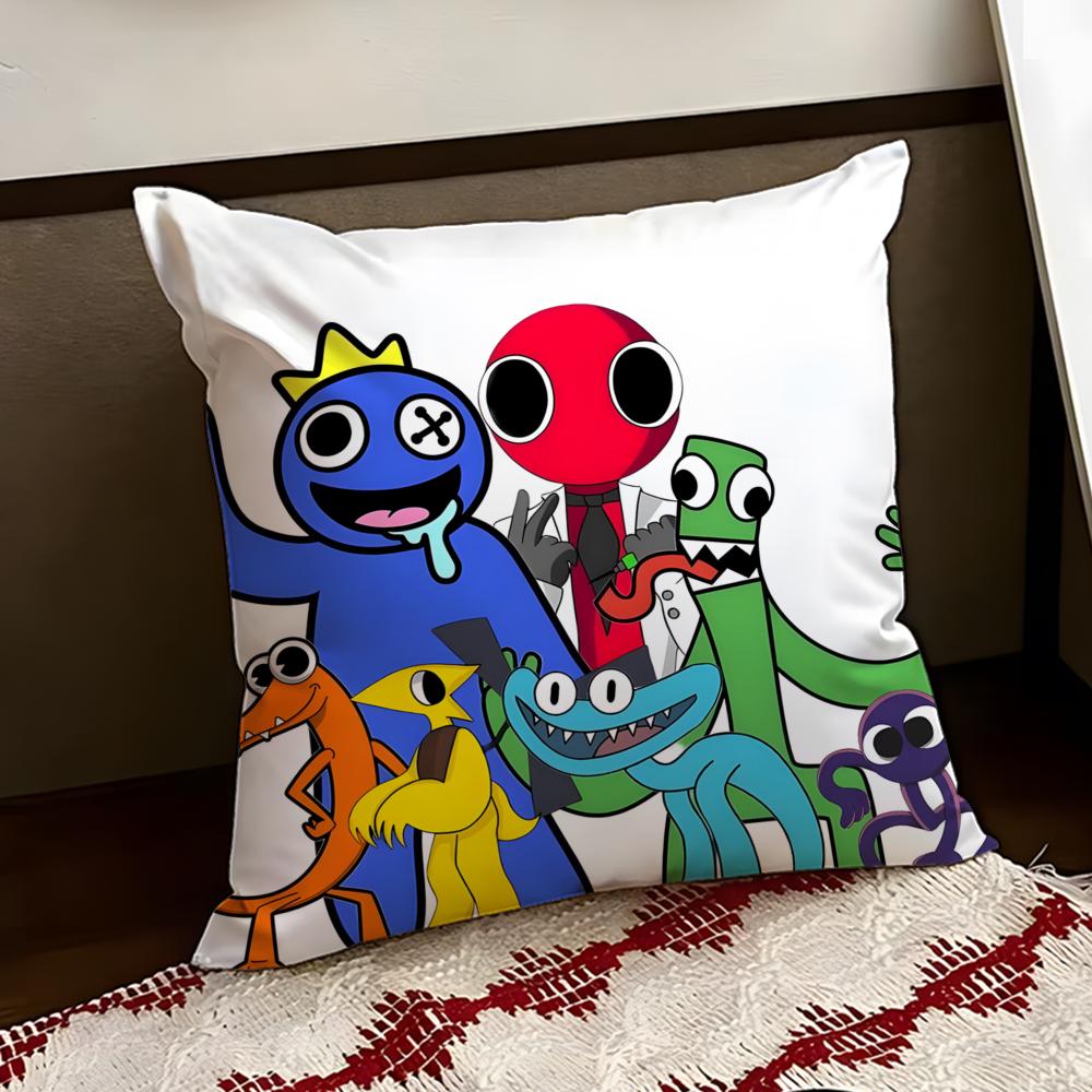 Anime RRainbow FFriends Kissenbezug Wendebezug Weich Langlebig Kissenbezug Zuhause Auto Mehrzweckgebrauch für täglichen Komfort