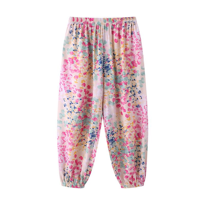 Kids' Lightweight Summer Joggers with Elastic Cuffs - Unisex Loose-Fit Casual Pajamas