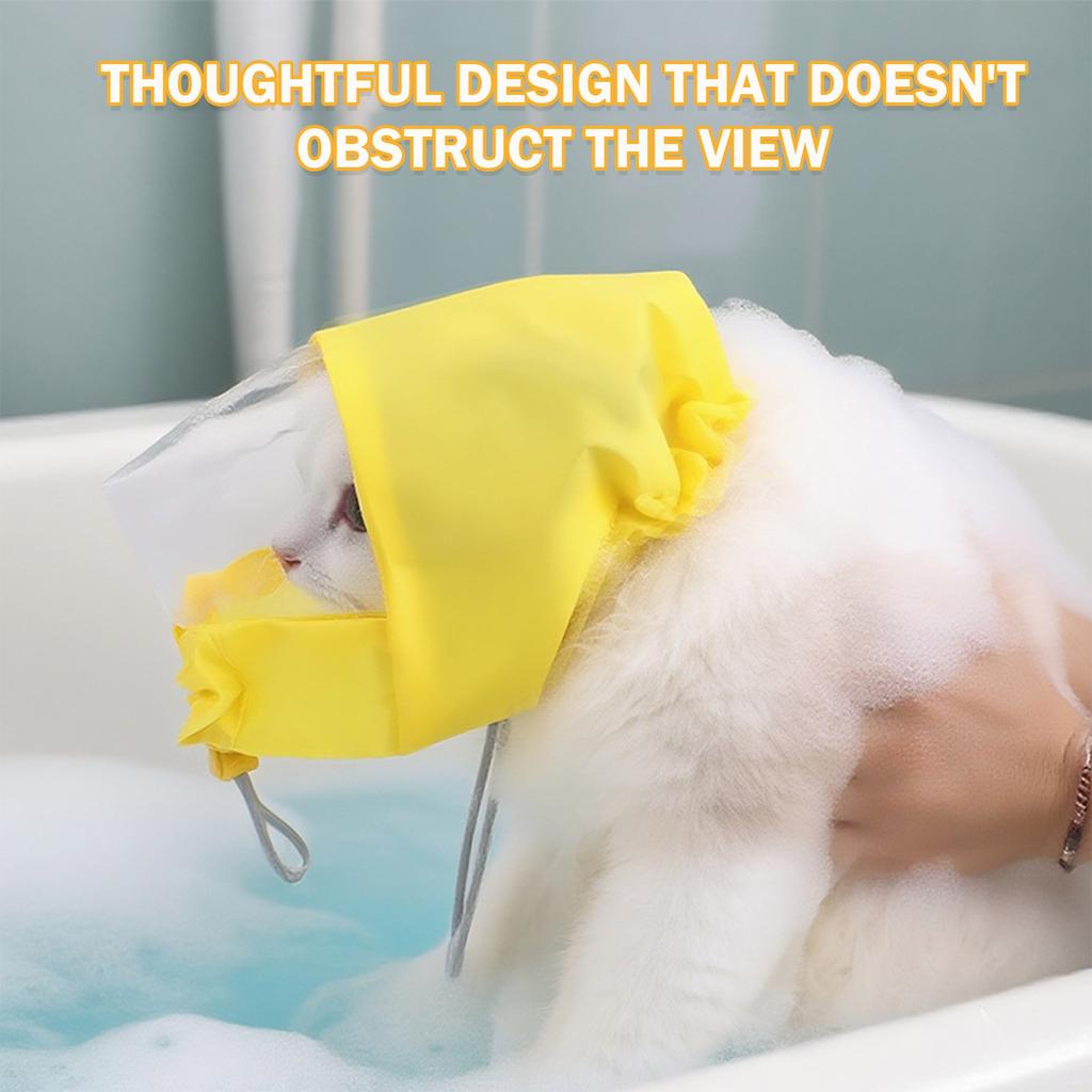 Keep Your Pet's Ears Dry With Our Pet Ear Cap! Perfect For Baths, This Dog Shower Hood Protects Ears From Water. Soft, Comfortable