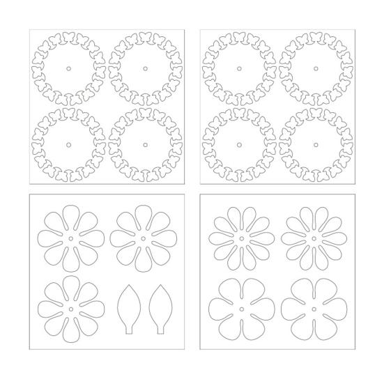 1 Set DIY Watercolor Flower Art Kit Handcrafted Coloring Paper Flower Kit