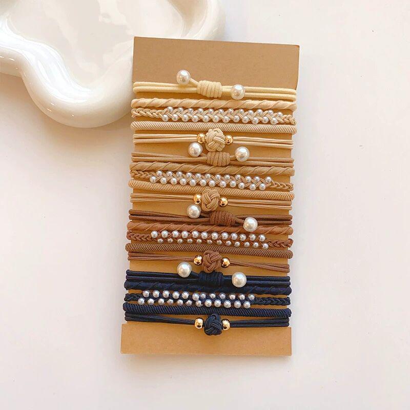 Elegant Elastic Headband & Ponytail Hair Tie Bracelet Set