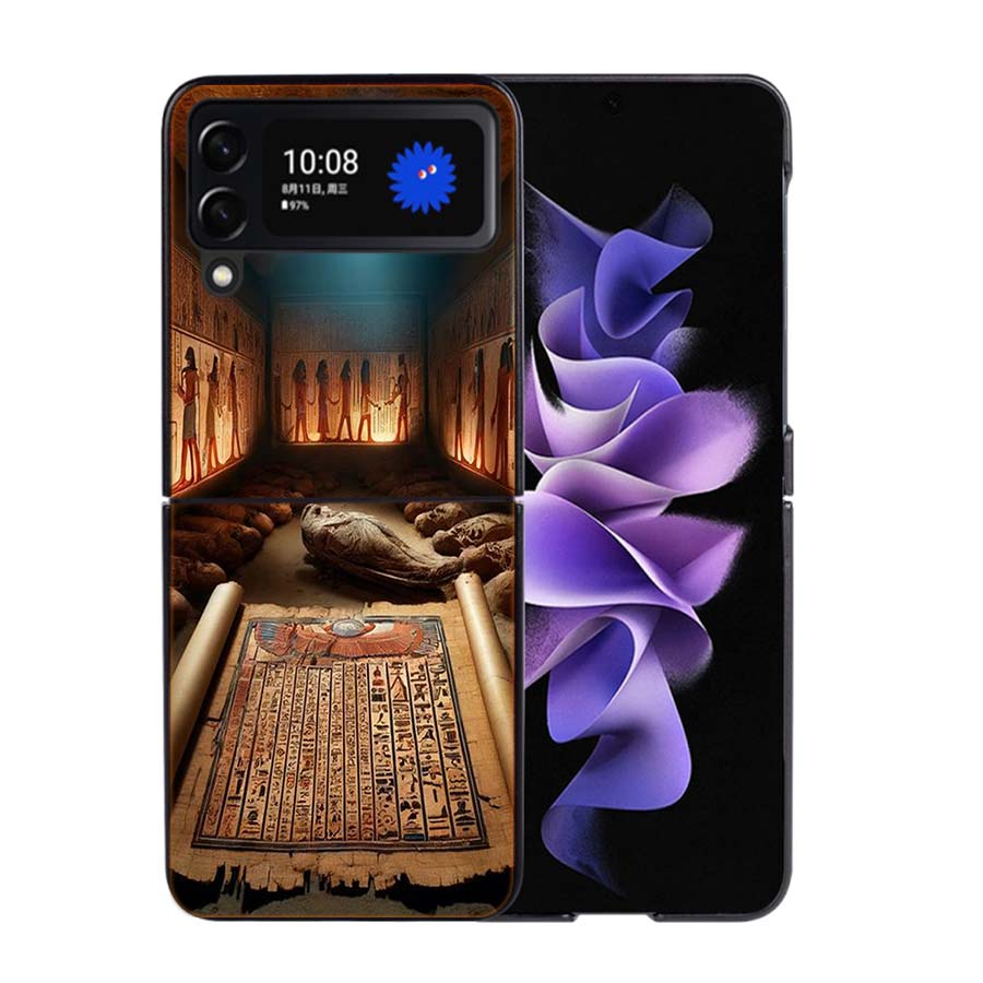 A Symbol of life Balance and Divine Power Phone Case For Samsung Z Flip 7 6 5G Galaxy Z Flip4 Z Flip5 Z Flip3 Coque Black Hard P