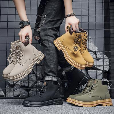 Men's High Top Boots Are Fashionable and Versatile Easy To Match with Men's Camping Shoes and Men's Outdoor Travel Shoes