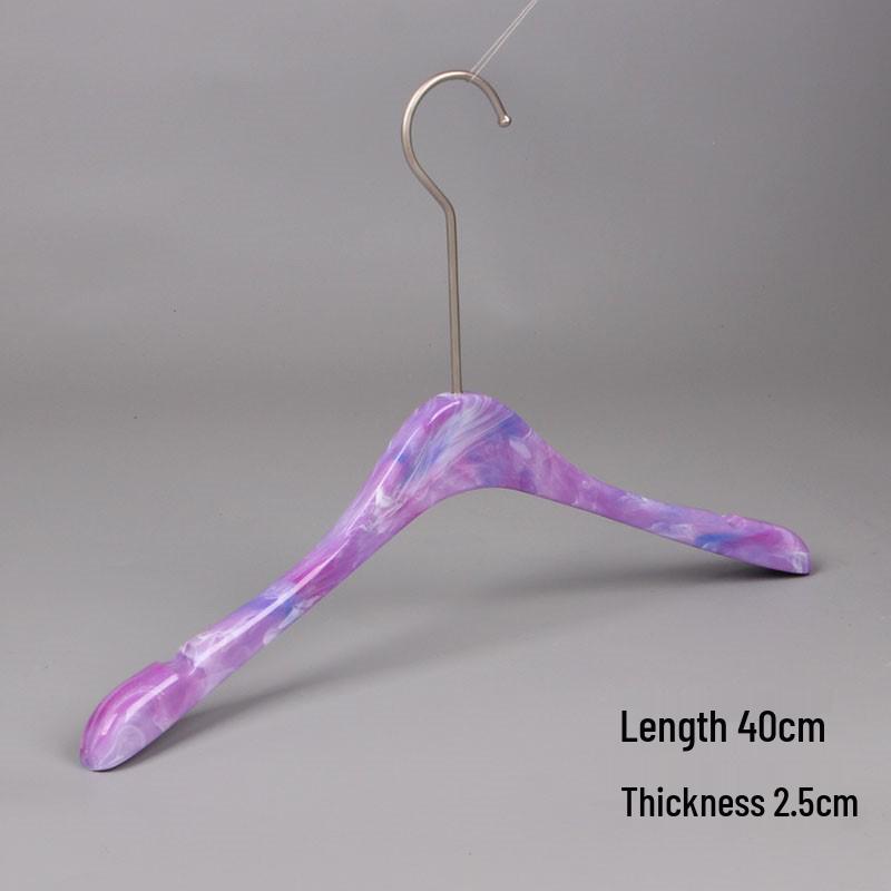 Stylish Non-Slip Imitation Jade Hangers: Wood Grain Finish for Men's & Women's High-End Clothing