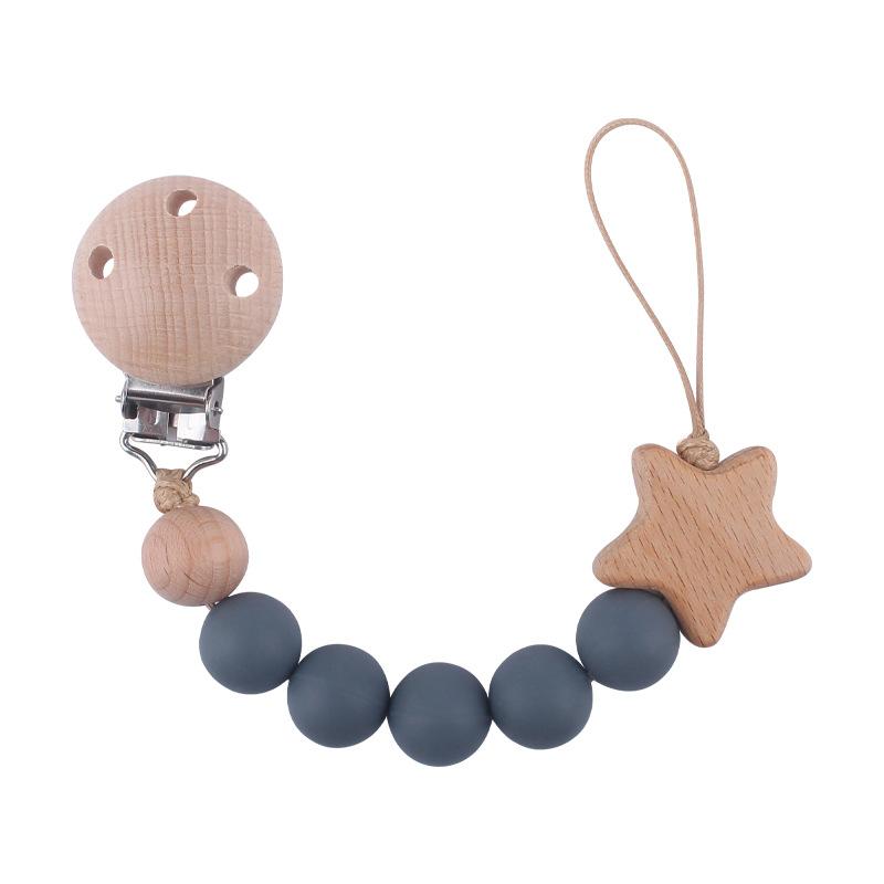

Baby Pacifier Chain Silicone Beads Soother Nipple Clip Infant Dummy Holder Strap for Baby Chew Toy Teether Teething BPA Free