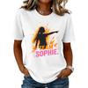 Unisex Fashion Letter Print T-Shirt Short Sleeve Neck Casual Tee for Daily Wear