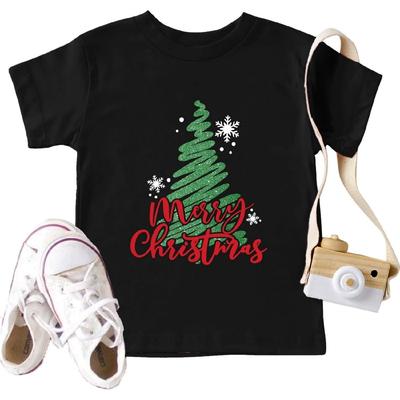 Christmas Tree Shirts Toddler Boys Girls Christmas Tshirts Xmas Short Sleeve Graphic Tees Holiday Tops