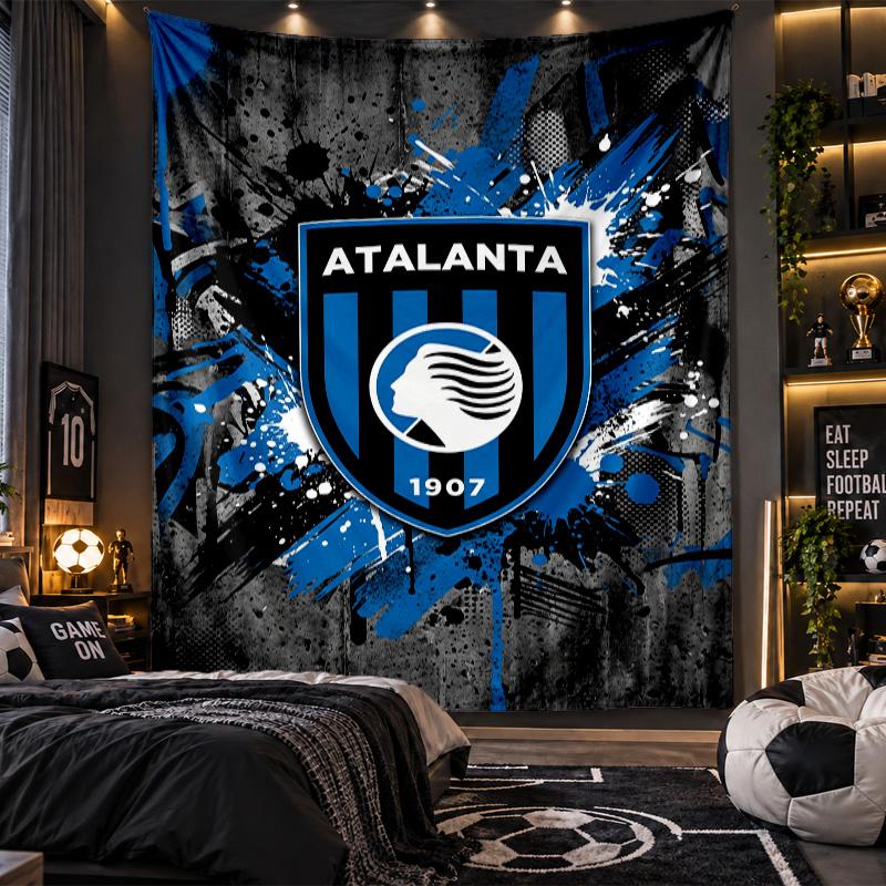 Wandbehang Tapisserie Atalanta FC Druckstoff für Wohnzimmer Schlafzimmer Heimdekoration