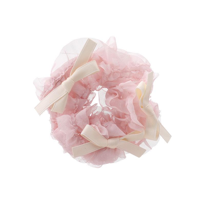 Creamy Sweetheart Ballet Ribbon Bow Hair Tie - Mori Style Fairy Elegant Hair Accessory