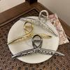 New Extra Large Metal Hair Claw Glossy Grab Clip Ponytail Clip Alloy Cross Hair Clip Fashion Hair Accessories Hair Pin