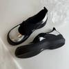 Soft Leather~ Retro Soft Sole Thick Sole Inner Height Increase Versatile Cross Single Shoes New Casual Commuter Mary Jane Shoes