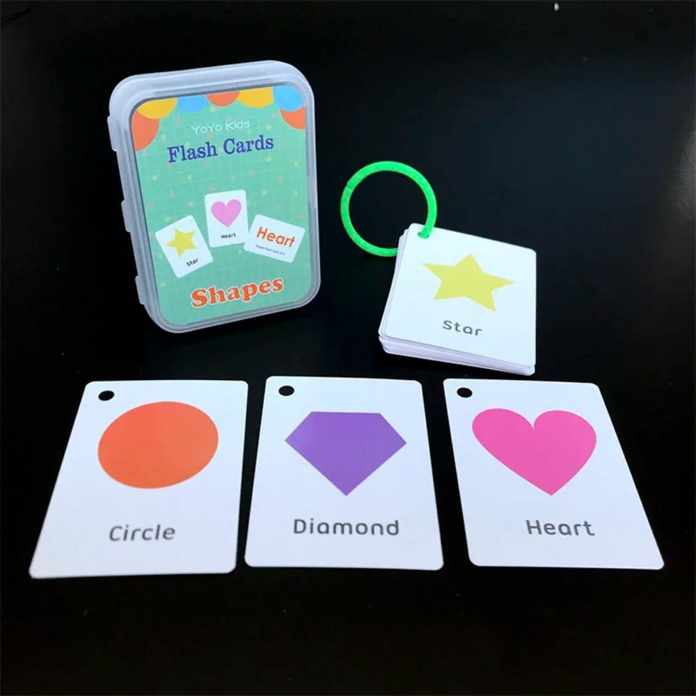 Brinquedos Montessori para Crianças Aprendizagem Precoce Cartões de Memória em Inglês Brinquedos Educacionais Cognição Infantil Cartão de Palavras Forma Animal Cor Brinquedo