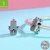 Veloco Sterling Silver s925 Fatima Hand Beads Women's Bracelet DIY Accessory