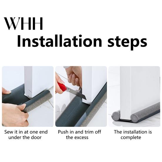 Door Stop Strip Seam Seal Flexible Cut Freely Draft Stopper Bottom Weather Stripping for Home