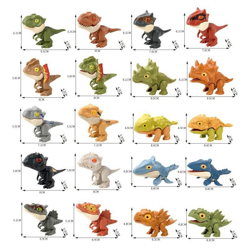 

Biting Finger Dinosaurs Toy Play And Snap On Figure Novelty Doll Animal Hand Puppet Dino Party Supplies Easter Egg Fillers (As shown-7180)-
