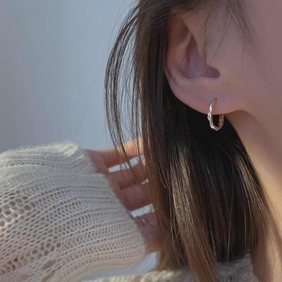 Pendientes circulares unisex de plata de ley S925: ligeros, sencillos y lujosos, nuevo estilo 2022