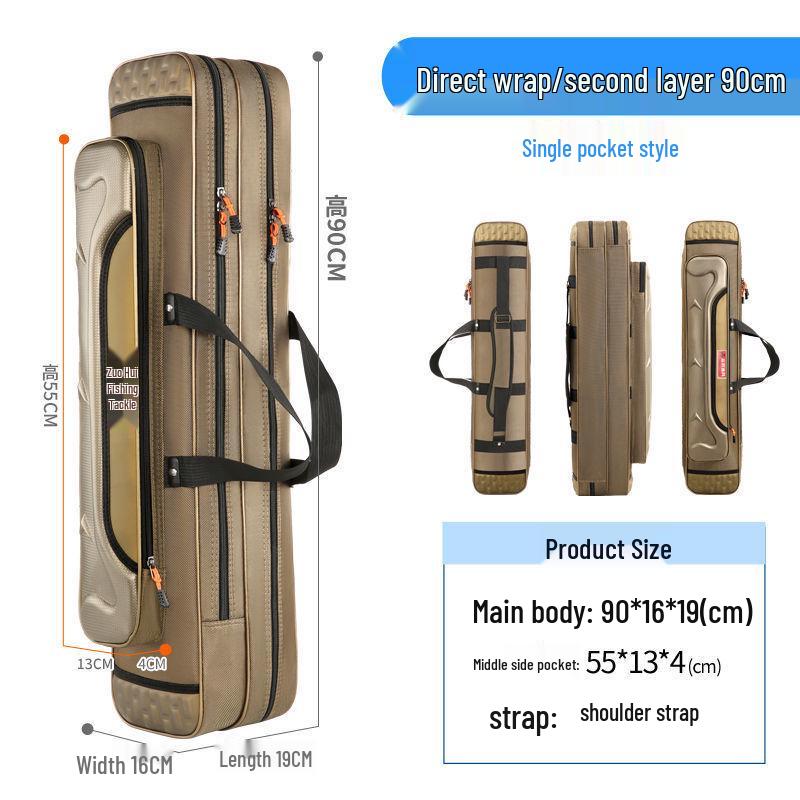 

Многофункциональная сумка для удочек большой вместимости - Утолщенная, Легкая, Дизайн «Большой живот», Сумка для рыболовных снастей