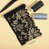 2Yards Black Lace Embroidery Fabric DIY Lace Applique Craft Sewing Ribbon