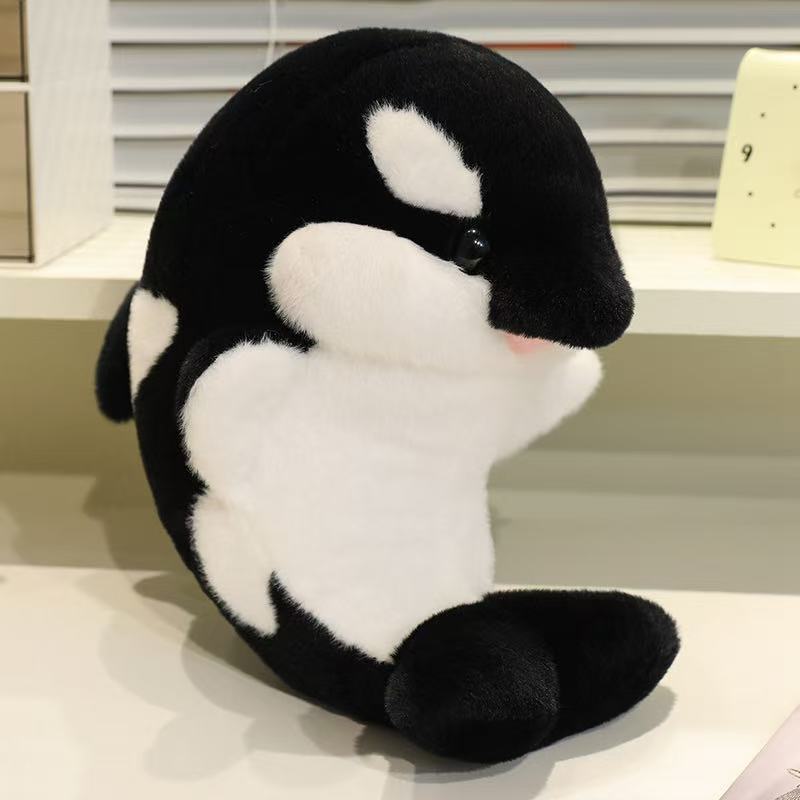 Poupée Orque Mignonne de Simulation 35cm Jouet en Peluche Peluche Dessin Animé Anime Coussin Mignon Oreiller Cadeau d'Anniversaire pour Enfants Poupée Amusante