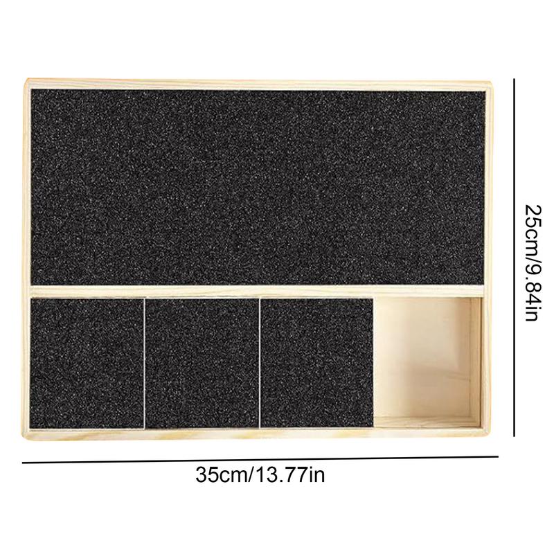 Psí škrabací čtvercová podložka Pet Paw Nail Square Škrabací a zastřihovací deska Dřevěná pilník na drápky Leštící podložky pro domácího psa Středního psa