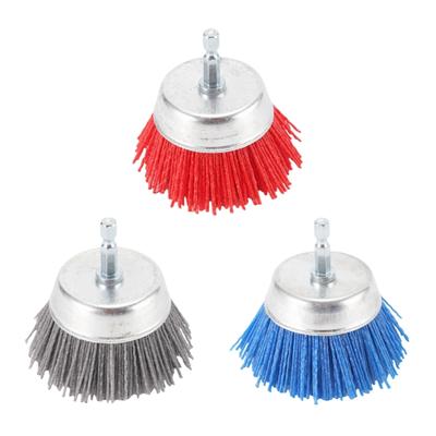 75mm Abrasive Filament Brush Electric Drill Brush 1/4Inch Handle for Efficient Sanding and Polishing Tasks