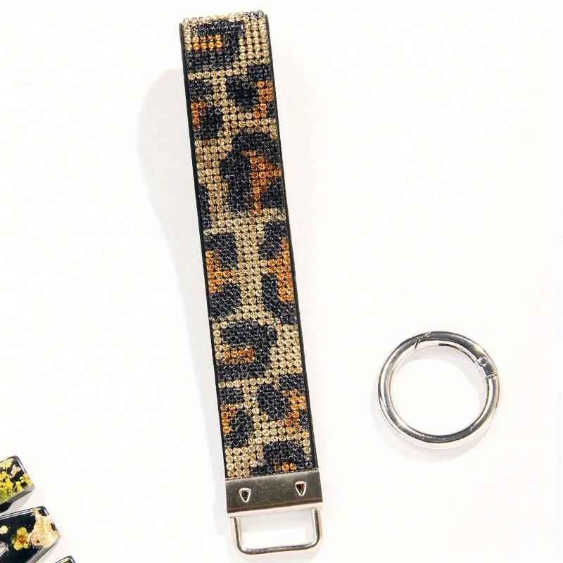 1 pz Cinturino da Polso Bling Glitter con Decorazioni di Strass con Portachiavi Wristlet Portachiavi per Pochette e Portachiavi Ciondoli Cordino Portachiavi Cancelleria Scolastica