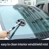 Windshield Cleaning Tool,180° Rotatable with 4 Reusable Microfiber Cloths Extendable Handle Auto Inside Glass Wiper Kit