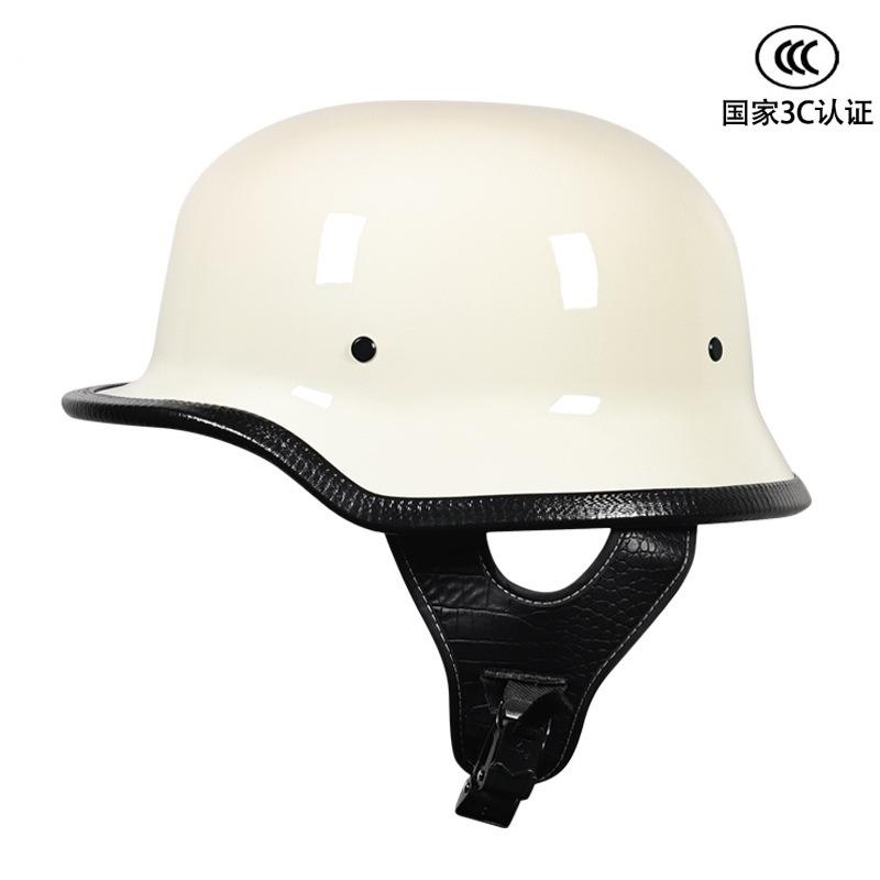 New Vintage Helmet Male and Female Couple Helmet German Locomotive Cruising Harley Half Helmet Personalized Bike Locomotive Hard Hat