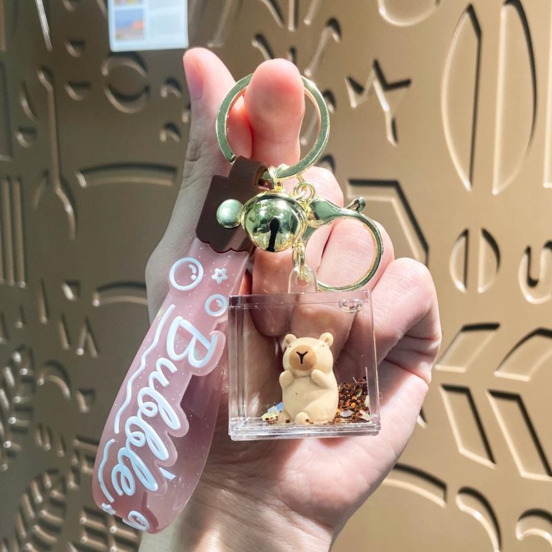 Acrylic Mahjong Sand Keychain - Elegant Car & Bag Pendant Gift